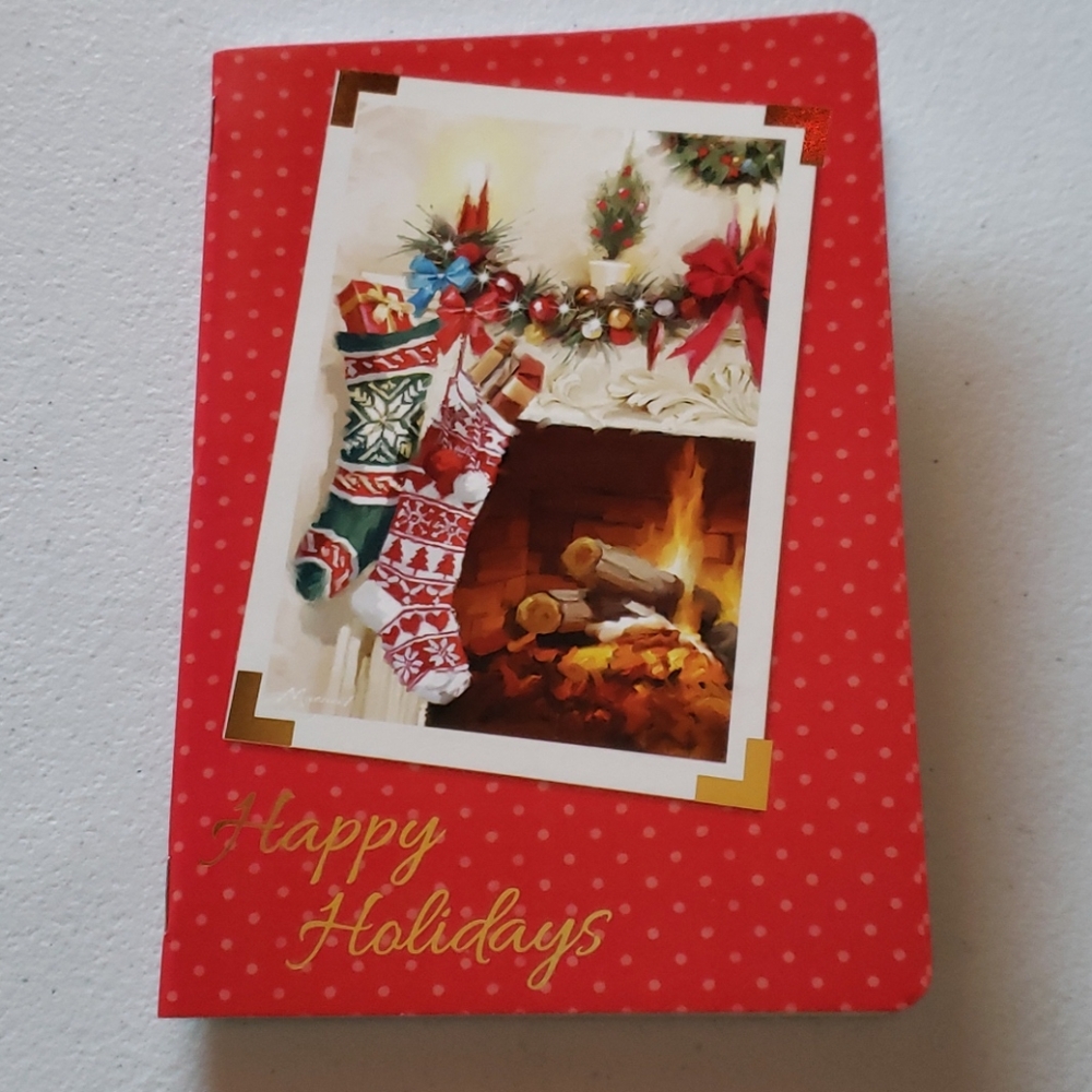 Handmade Christmas Holiday Card Notebook 🎄
